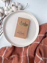 Load image into Gallery viewer, Brass Half Moon Statement Earrings