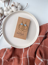 Load image into Gallery viewer, Periwinkle Leather & Brass Circles Earrings