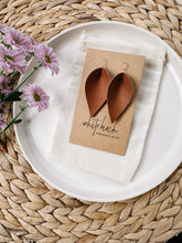 Load image into Gallery viewer, Tuscan Tan Leather Leaf Earrings