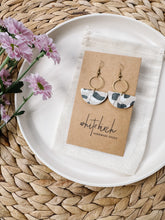 Load image into Gallery viewer, *SALE* Boho Earth Tones Cork With Small Brass Circle Accent Earrings