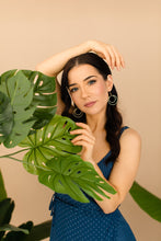 Load image into Gallery viewer, Distressed Olive Leather & Brass Small Circles Earrings