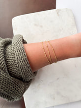 Load image into Gallery viewer, Triple Tiny Chain 18K Gold Plated Stainless Steel Bracelet