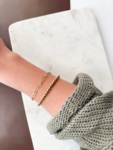 Load image into Gallery viewer, Paperclip / Beaded 18K Gold Plated Stainless Steel Bracelets
