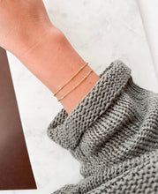 Load image into Gallery viewer, Double Tiny Chain 18K Gold Plated Stainless Steel Bracelet
