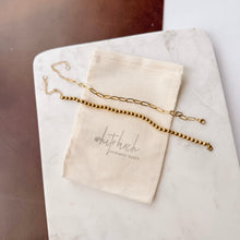 Load image into Gallery viewer, Paperclip / Beaded 18K Gold Plated Stainless Steel Bracelets