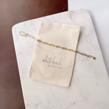 Load image into Gallery viewer, Paperclip Chain 18K Gold Plated Stainless Steel Bracelet