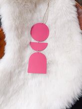 Load image into Gallery viewer, Hot Pink Leather Holiday Ornament