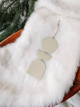 Load image into Gallery viewer, Cream Leather Holiday Ornament