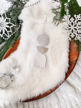 Load image into Gallery viewer, Silver Leather Holiday Ornament
