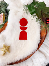 Load image into Gallery viewer, Red Leather Holiday Ornament