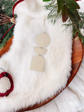 Load image into Gallery viewer, Cream Leather Holiday Ornament