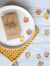 Load image into Gallery viewer, Whimsical Daisy Brass Earrings