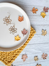 Load image into Gallery viewer, Whimsical Daisy Brass Earrings