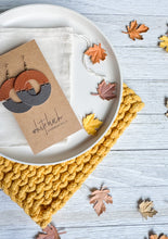 Load image into Gallery viewer, Spice & Coffee Leather Eclipse Statement Earrings