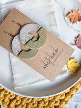 Load image into Gallery viewer, Fog & Moss Leather Eclipse Statement Earrings
