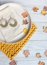 Load image into Gallery viewer, Fog & Moss Leather Eclipse Statement Earrings