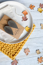 Load image into Gallery viewer, Burnt Olive Leather Leaf Earring