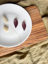 Load image into Gallery viewer, Coffee Brown Leather Leaf Earring