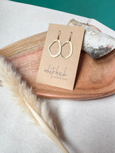 Load image into Gallery viewer, Abstract Oval Brass Earrings