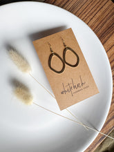 Load image into Gallery viewer, Abstract Oval Brass Earrings