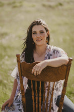 Load image into Gallery viewer, Mini Biscuit Brown Leather & Brass Stacked Half Moon Earrings