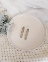 Load image into Gallery viewer, Platinum Metallic Leather Bar Earrings