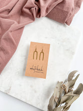 Load image into Gallery viewer, Brass Horseshoe Statement Earrings