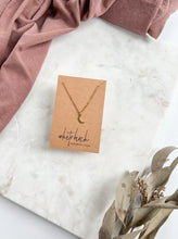 Load image into Gallery viewer, Raw Brass Crescent Moon Necklace