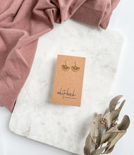 Load image into Gallery viewer, Mini Brass Geometric Rainbow Earrings