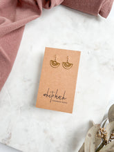 Load image into Gallery viewer, Mini Brass Geometric Rainbow Earrings