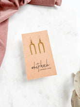 Load image into Gallery viewer, Brass Horseshoe Statement Earrings