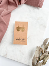 Load image into Gallery viewer, Brass Monstera Leaf Earrings