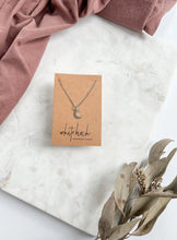 Load image into Gallery viewer, Silver Crescent Moon Necklace