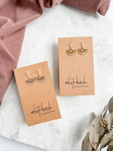 Load image into Gallery viewer, Mini Brass Geometric Rainbow Earrings