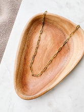 Load image into Gallery viewer, Paperclip Chain 18K Gold Plated Stainless Necklace