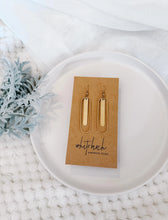 Load image into Gallery viewer, Brass Large Oval Bar Earrings