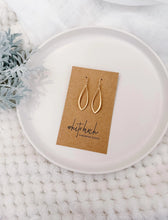 Load image into Gallery viewer, Brass Teardrop Outline Earrings