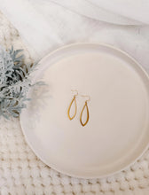Load image into Gallery viewer, Brass Teardrop Outline Earrings