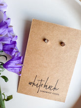 Load image into Gallery viewer, Mini Silver Cube Stud Earrings