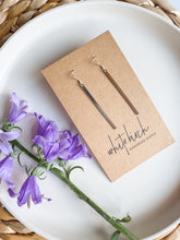 Load image into Gallery viewer, Silver Bar Earrings
