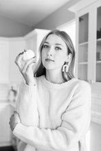 Load image into Gallery viewer, Copper Rose Gold Leather Arch Earrings