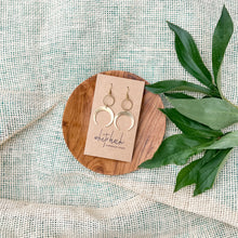 Load image into Gallery viewer, Brass Moon Earrings