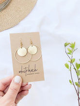 Load and play video in Gallery viewer, Brass Disc and Circle Earrings