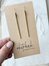 Load and play video in Gallery viewer, Brass Bar Earrings