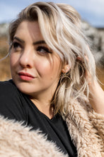 Load image into Gallery viewer, Brass Circle Statement Earrings