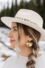 Load image into Gallery viewer, Brass Sparkle Statement Earrings