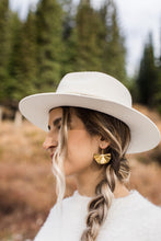 Load image into Gallery viewer, Brass Sparkle Statement Earrings