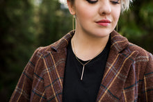 Load image into Gallery viewer, brass bar necklace