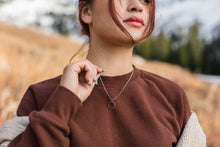 Load image into Gallery viewer, Silver Circle Necklace