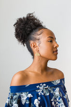 Load image into Gallery viewer, Brass Half Moon Circle Statement Earrings